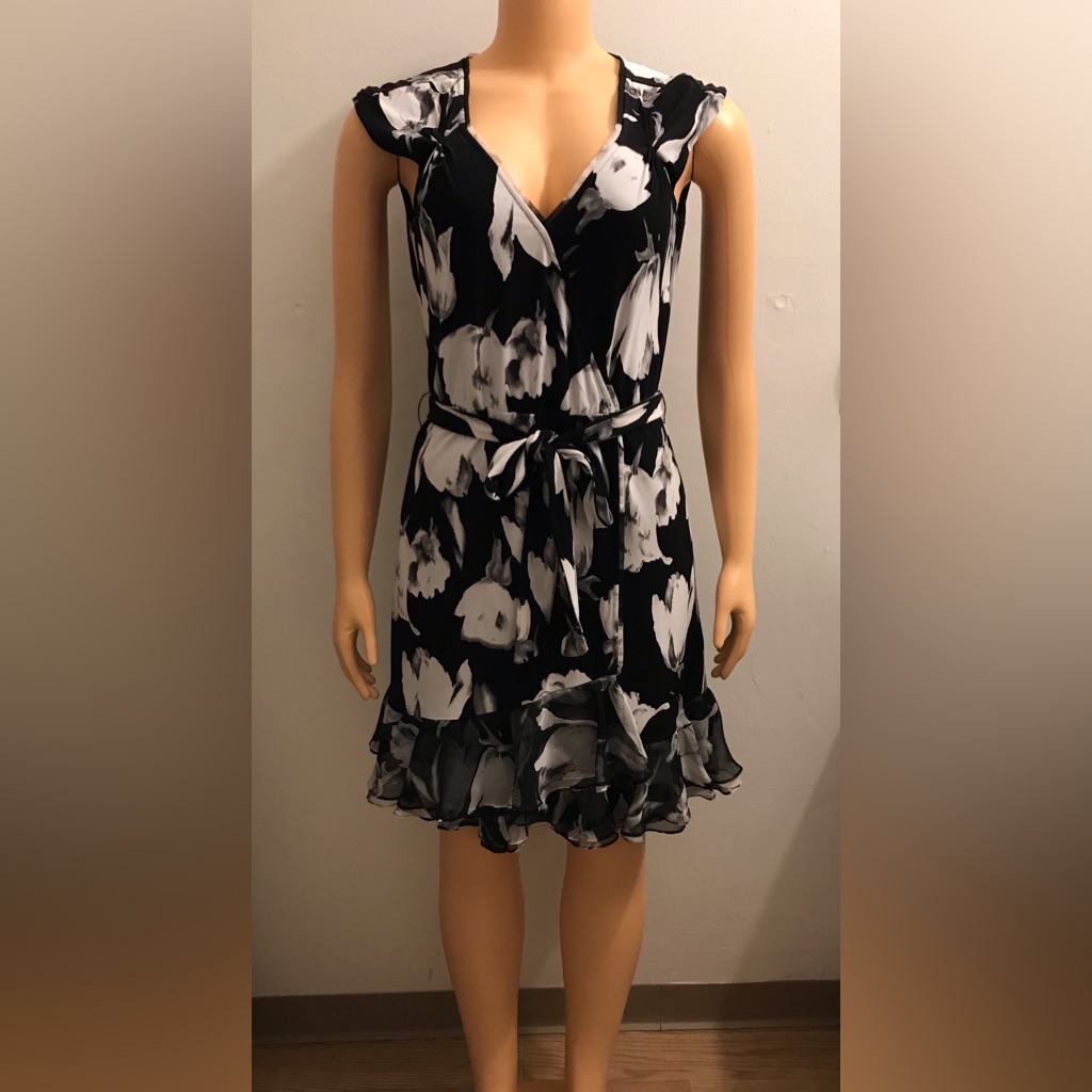 Black/White Jersey Dress Size Xs